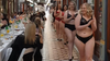 Everyday women as lingerie models in Adelaide Fashion Week runway catwalk at Cielo High Tea event in Adelaide Arcade